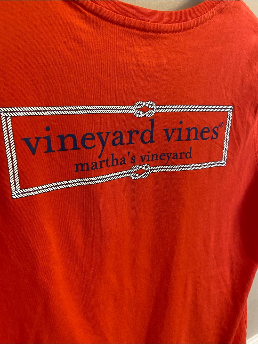 Vineyard Vines Women’s 100% Cotton Pocket Tee, Dark Coral - Small, Preppy